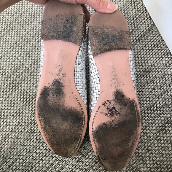 PRADA Silver Loafers - Picture 11 of 14